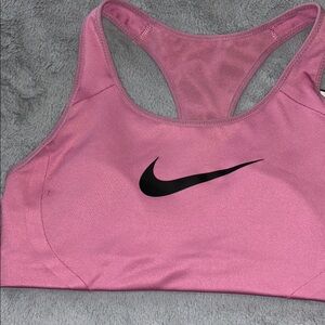 Nike Pink and Black Sports Bra Medium Support